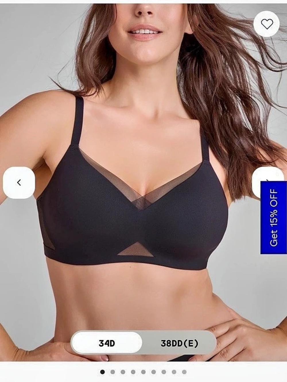 Honeylove Contour Bra Black Size 34DDD(E) Like New